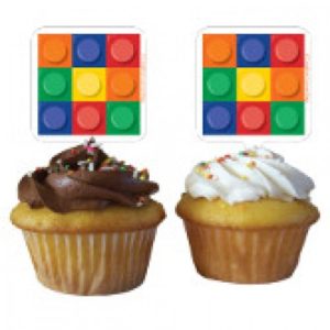 Lego Bricks Party Cupcake Toppers