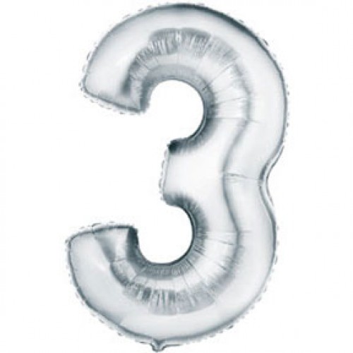 32" Foil Balloon-Number 3-Gold