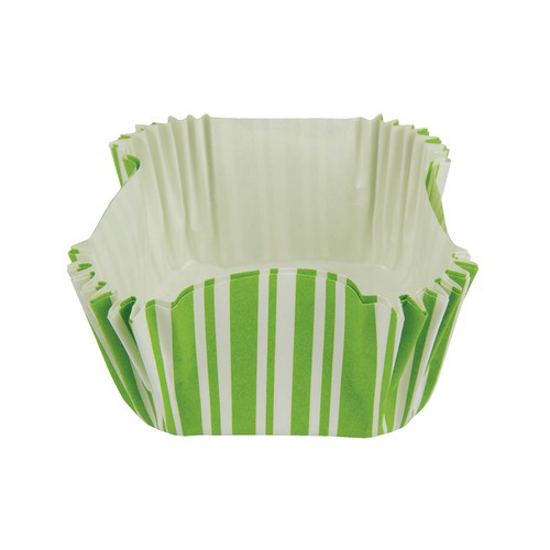 Baking Cups - Lime Square Striped