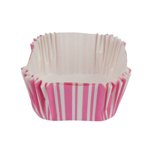 Baking Cups - Pink Square Striped