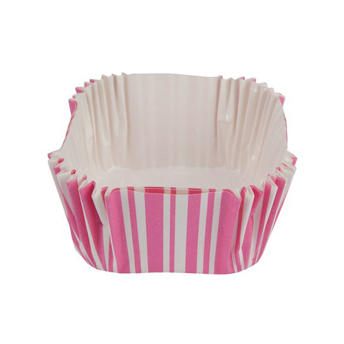 Baking Cups - Pink Square Striped