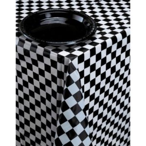 Black Check Table Cover