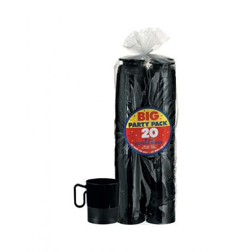 Black Plastic Coffee Mugs 8oz