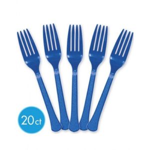 Blue Plastic Forks