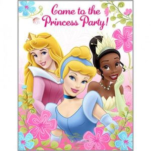 Belle Aurora Invites Disney Princess Birthday Party Invitations & Envelopes 6pk 