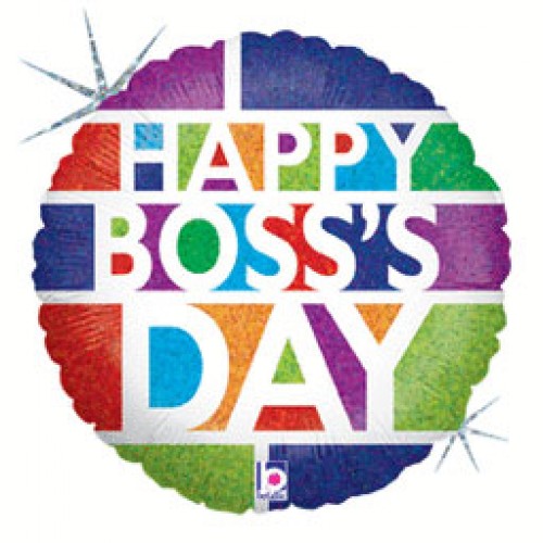 Happy Boss' Day Blocks Mylar Balloon