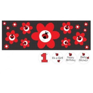 Ladybug Fancy Giant Banner With Sticker