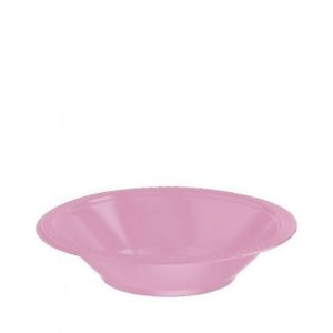 Pink Plastic Bowls 20ct