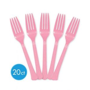 Pink Plastic Forks