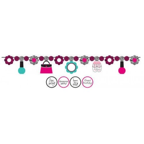 Pink Zebra Boutique Riboon Banner With Stickers