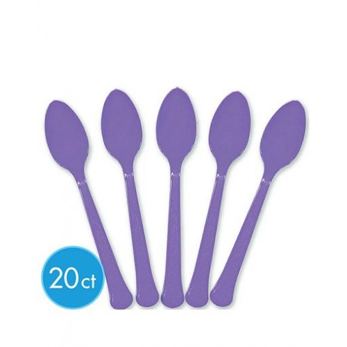 Purple Plastic Spoons