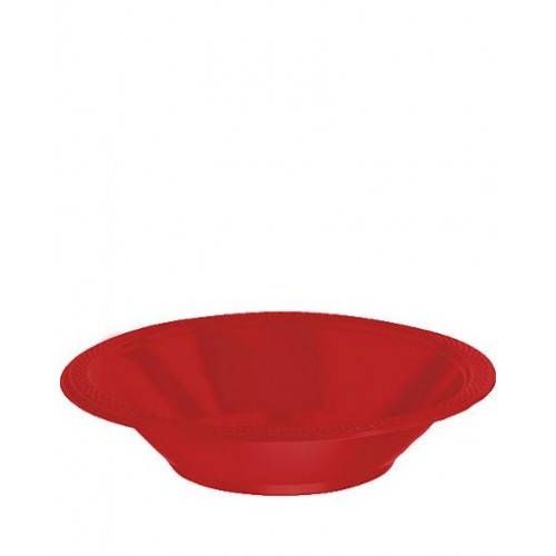 Red Plastic Bowl