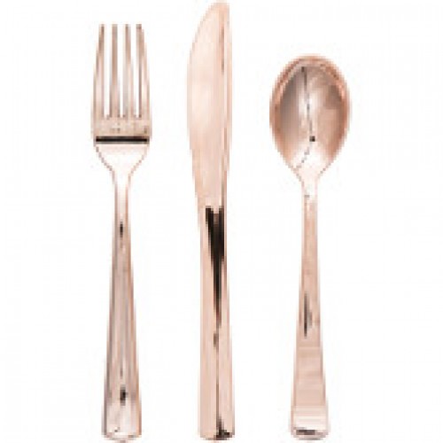 Rose Gold Metallic Cutlery