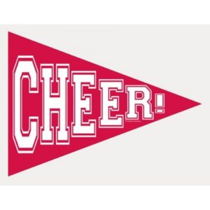 School Sports Red Pennant Banner