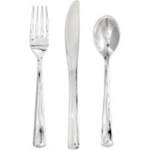 Silver Metallic Cutlery