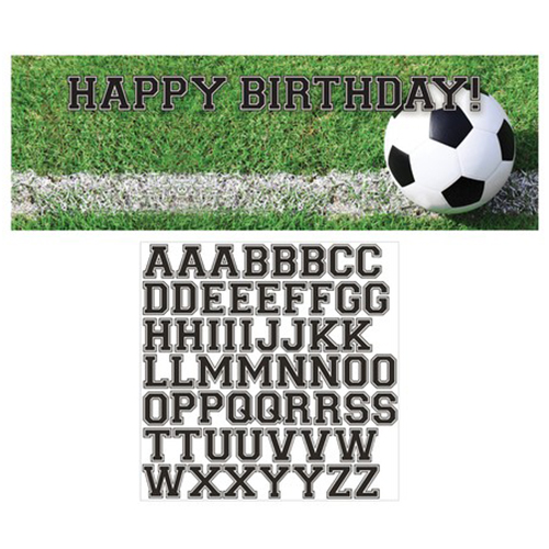 Soccer HBDay Giant Banner with Stickers