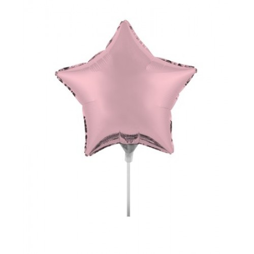 Star Air Filled Balloons Classic Pink 9inches