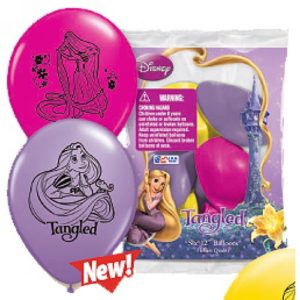 Tangled Printed Latex Balloons 12"