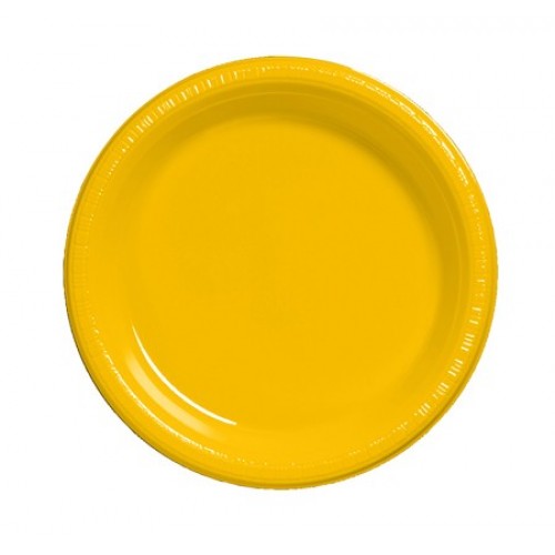 Yellow Plastic Dinner Plates
