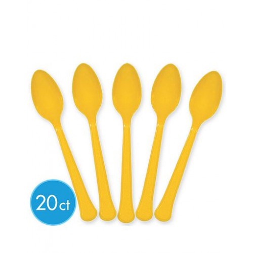 Yellow Plastic Spoons