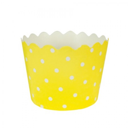Yellow Polka Dot Baking Cup