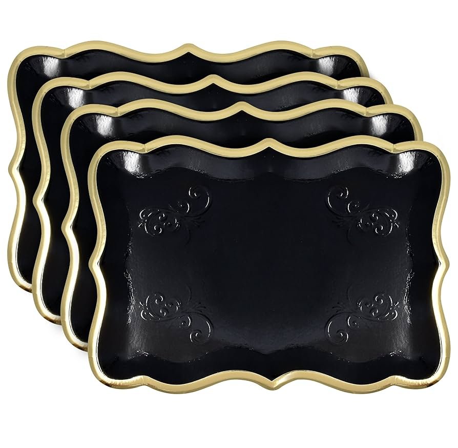 Large Rectangular Paper Plates Gold Trimmed Paper Plates Nigeria | Party Supplies